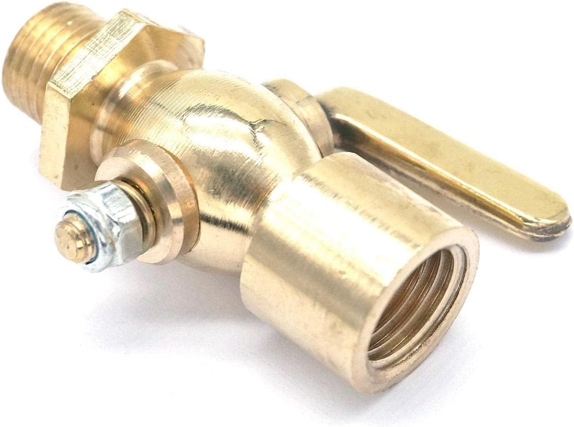 1/4” external thread to M14x1.5mm internal brass plug valve