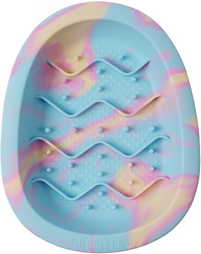 CHEWFFON Dog & Cat Lick Mat Bowls with Suction Cups, Rainbow