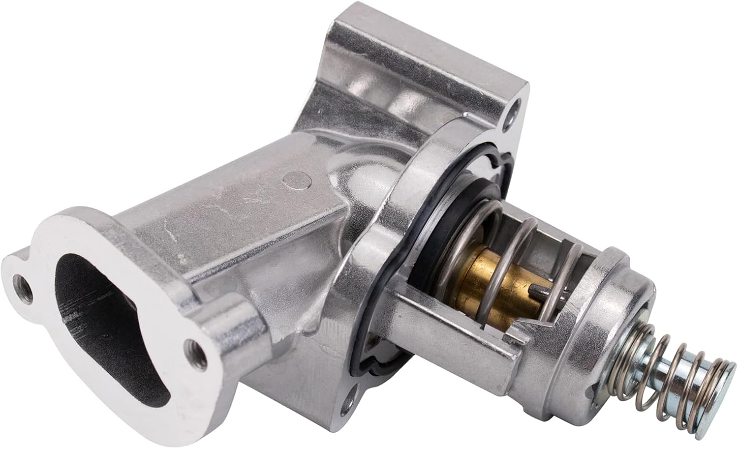 TRQ Lower Water Pump Thermostat with Housing Assembly Compatible with Cadillac Chevrolet GMC