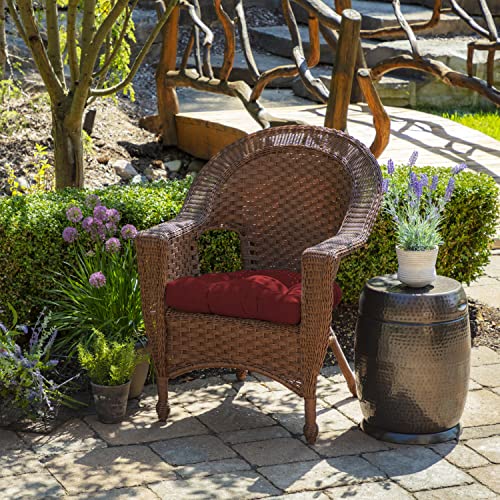 Image of Arden Indoor /Outdoor Rocking Chair Or Wicker Chair Cushion, 2-Pack, 20 x 18, Water Repellent, Rain Proof, Fade Resistant Cushion for Rocking Or Rounded Back Chair