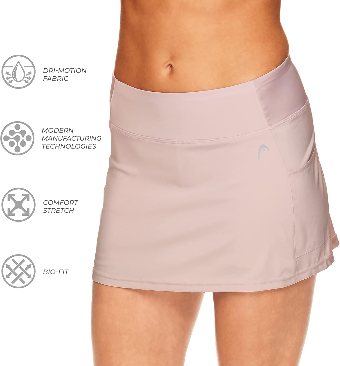 HEAD Women's Athletic Tennis Skirt with Ball Pocket - Workout Golf Exercise & Running Skort - Image 2