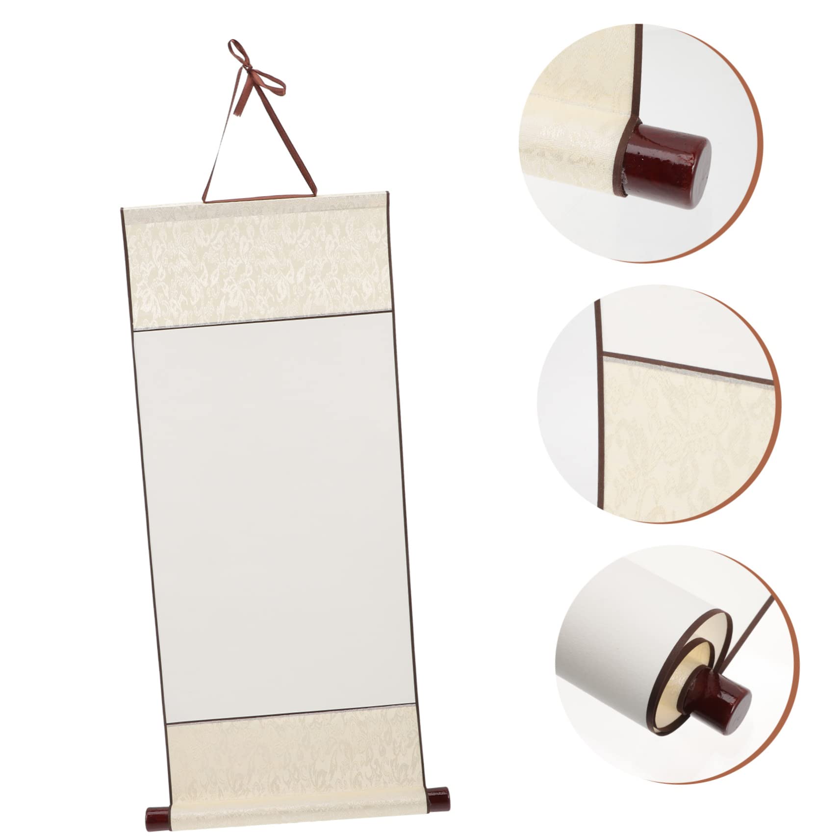 Rouleau en Papier Xuan Solide Parchemin Beige pour Calligraphie Chinoise et Peinture à L'encre
