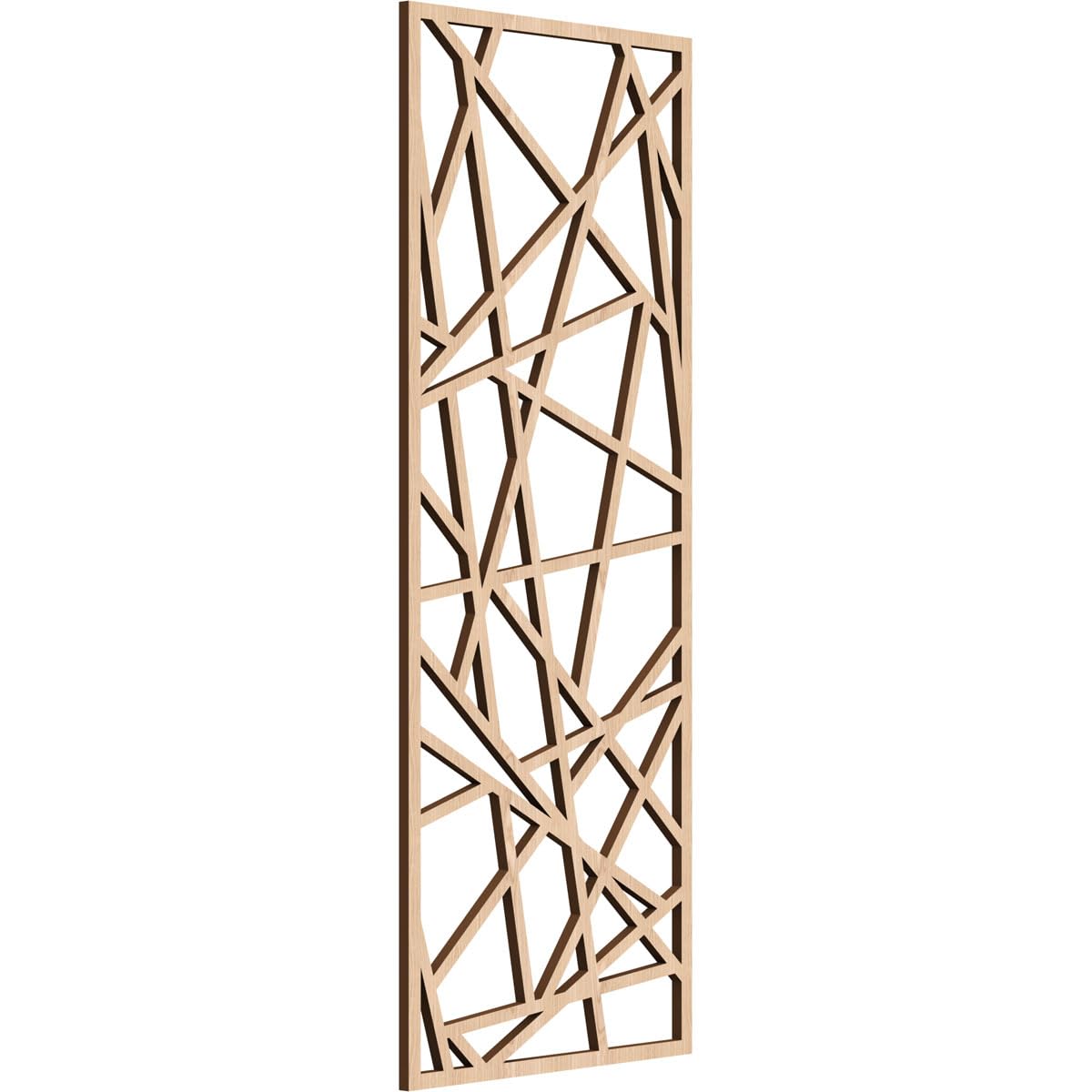 Conway Decorative Pierced Fretwork Wood Wall Panels, 15 3/8"W x 39 3/8"H x 3/8"T, Red Oak