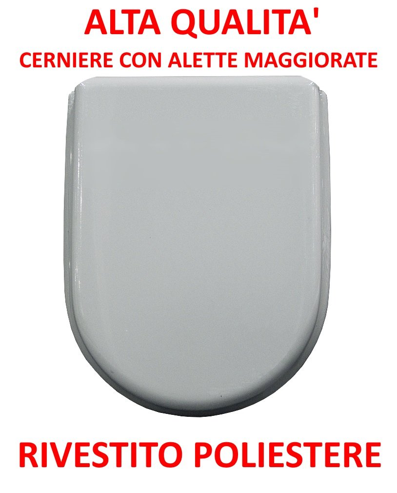Copriwater per IDEAL STANDARD FIORILE LUSSO SOSPESO bianco coprivaso POLIESTERE ALTA QUALITA'