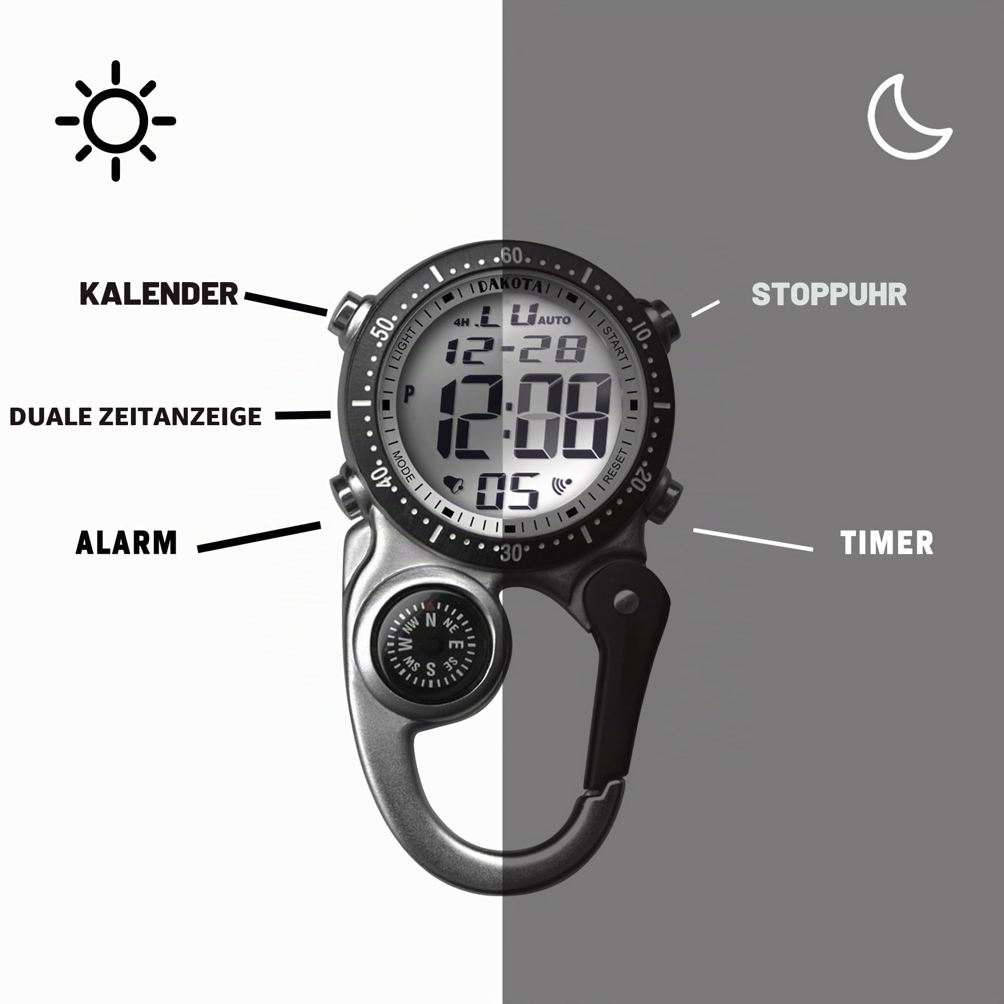 Dakota Watches Company, Digitale Uhr zum Anklippen