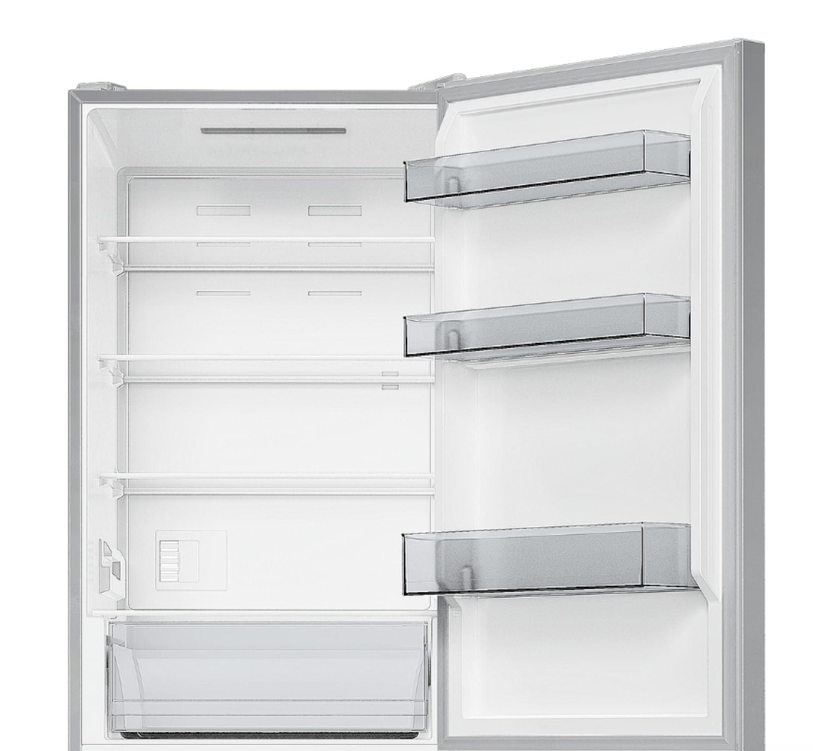 GEDTECH Réfrigérateur combiné GCB409NFIX congélateur bas 409L (267L + 142L) - No Frost (Pas de Givre) - Inox