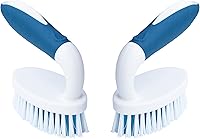 Vista 10 de PHYEX Paquete de 2 cepillos de limpieza, cepillo de limpieza con cerdas rígidas, limpiador de mano para baño, ducha, azulejos, alfombras, bañera