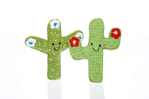 Miniatura 2 de Pebble 200-018BA - Sonajero para bebé con flores rojas, apto para el comercio justo desde el nacimiento, 7 pulgadas de ancho