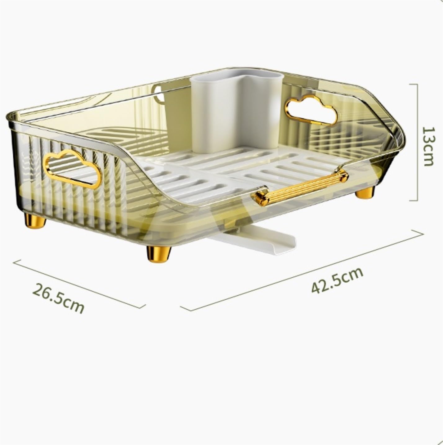 Ociekacz do naczyń Stojak do Naczyń Zlewozmywak Kuchenny Talerz Ociekacz Do Naczyń Suszarka Uchwyt Kosz Organizer Taca Suszarka do Naczyń Stojak na Naczynia(Transparent)