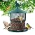 Metal Bird Feeder for Outside, Hanging Bird Feeders Squirrel Proof, 4 Lbs Capacity Iron Mesh Durable Wild Outdoor Birdfeeder with 6 Perches for Finch Cardinals,Gifts for Birds Lovers- Green
