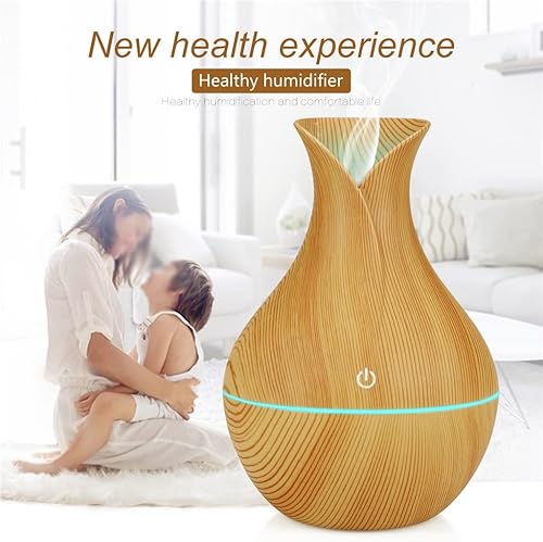 Miniatura 5 de LIRUXUN Humidificador de aire eléctrico de grano de madera, difusor de aceite esencial portátil ultrasónico para aromaterapia USB Mini Mist Maker