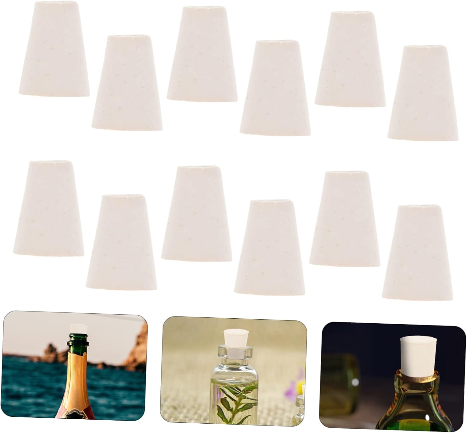 100pcs Rubber Stoppers Test Sealing Plugs Stopper Plug for Tubes Plant Propagation Lab Bottle