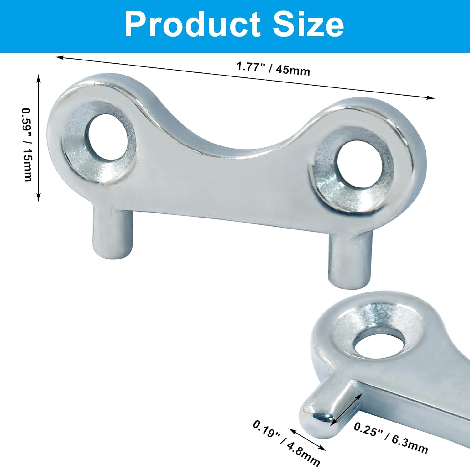 2 Pcs Stainless Steel Boat Gas Cap Keys - Marine Fuel & Water Tank Deck Filler Keys