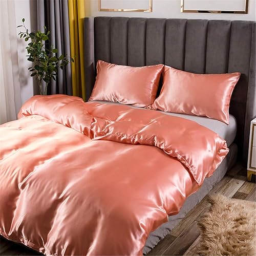 Miniatura 4 de Honeystore - Juego de funda de edredón (3 piezas, 2 fundas de almohada, 1 funda de edredón + 2 fundas de almohada, color rosa