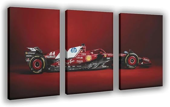 F1 Car Poster Formular One Posters F1 Walls Canvas Racing Car Art Set of 3 Retro For Boys Bedroom Office Frame 12x18inch30x45cm