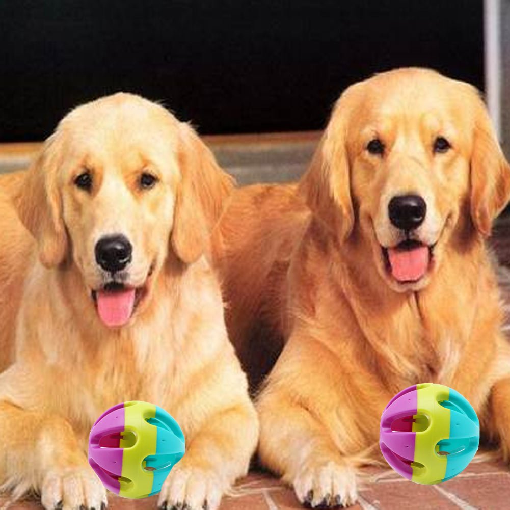 Simplelife 7cm Pet Cat Dog Puppy Jingle Bell Ring Ball Round Roll Fetch Play Chewing Toy Color Randomly, Random Color - Image 3