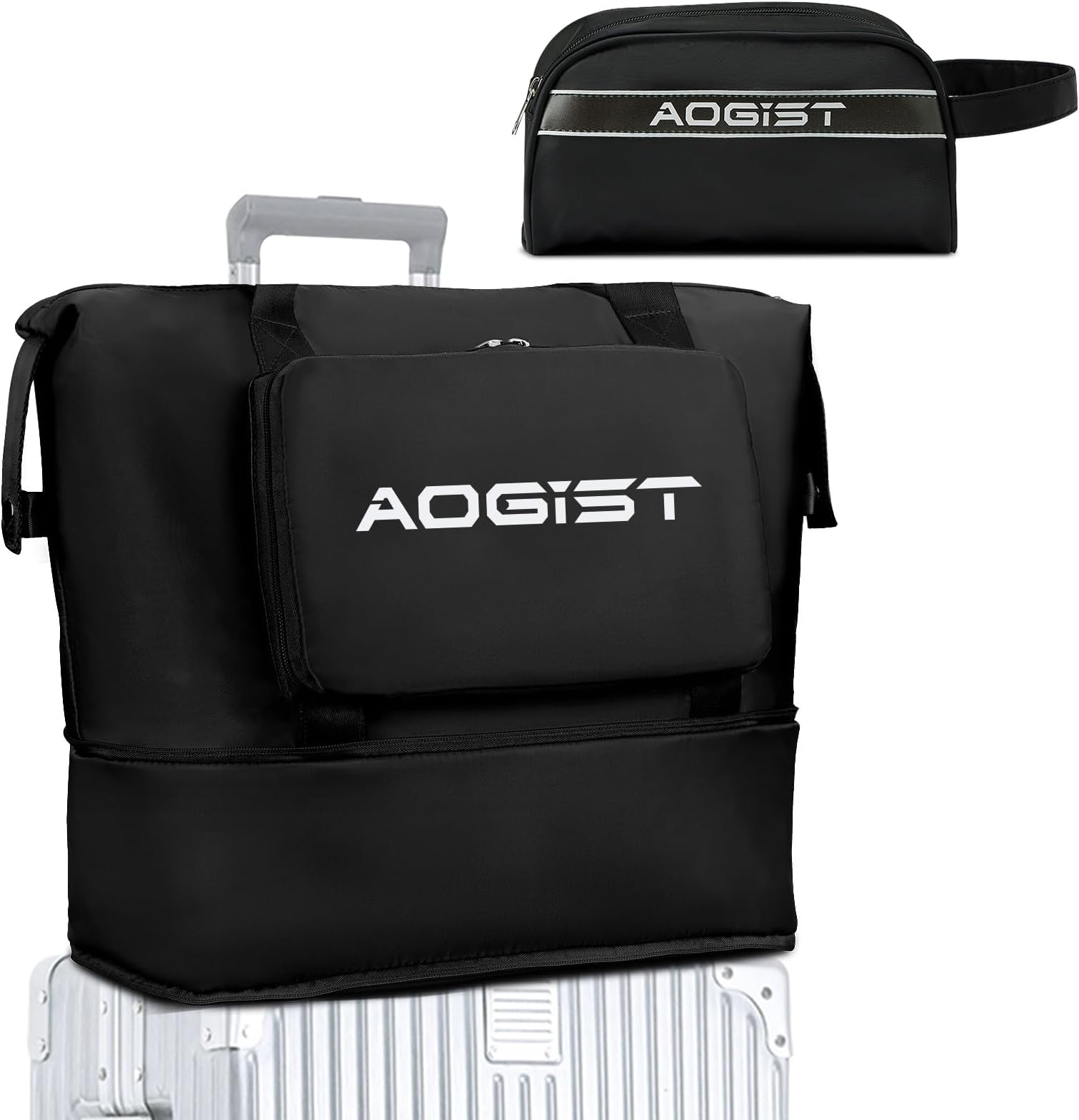 Weekender Bag for Women, Heavy Duty Travel Tote Bag Sports Gym Bag Foldable Carry On Bag Large Overnight Bag