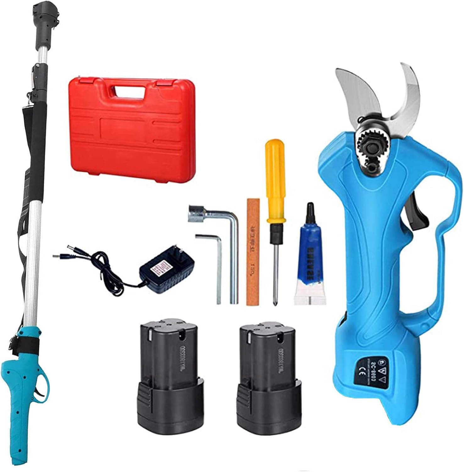 Electric Pruning Shears Cordless Pruning Shears Telescopic Long Handled Gardening Pruning Shears Battery Powered with Safety Protection Electric Pruning Shears for Gardening