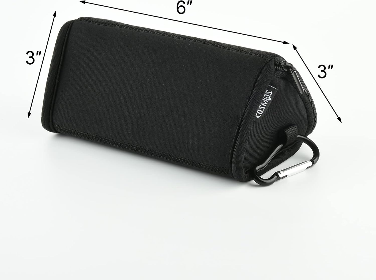 Cosmos Black Neoprene Utility Storage Case Pouch Bag Pen Holder Zipper Travel Carry Bag