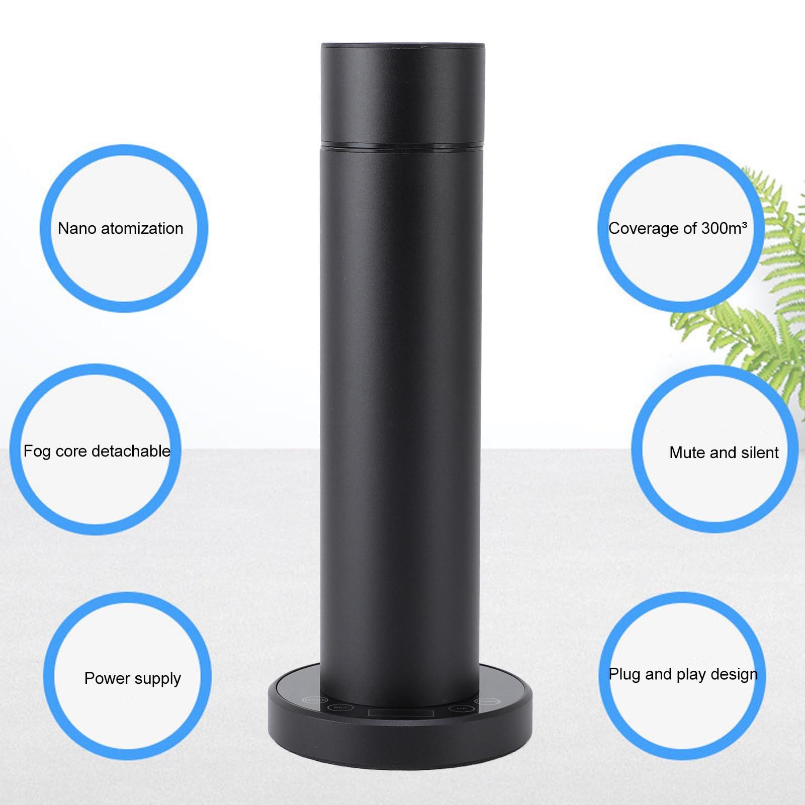 Generic Diffusore Aromaterapico Professionale Silenzioso Silenzioso Nano Atomizzazione Diffusore Olio Essenziale per il Negozio di Abbigliamento Domestico (Plug dell'UE 110-220V)