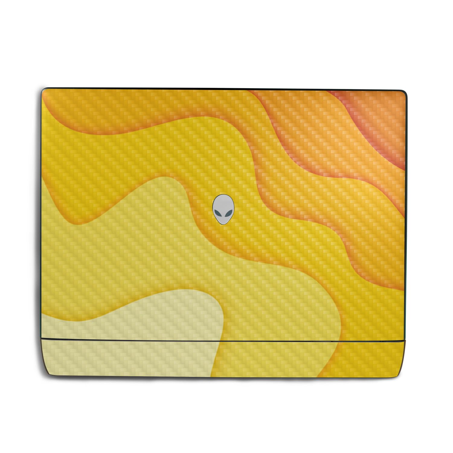 Carbon Fiber Laptop Skin Compatible with Alienware 18 Area-51 (2025) - Papercraft Yellow - Premium 3M Vinyl Protective Wrap Decal Cover - Easy to Apply | Crafted in The USA by MightySkins