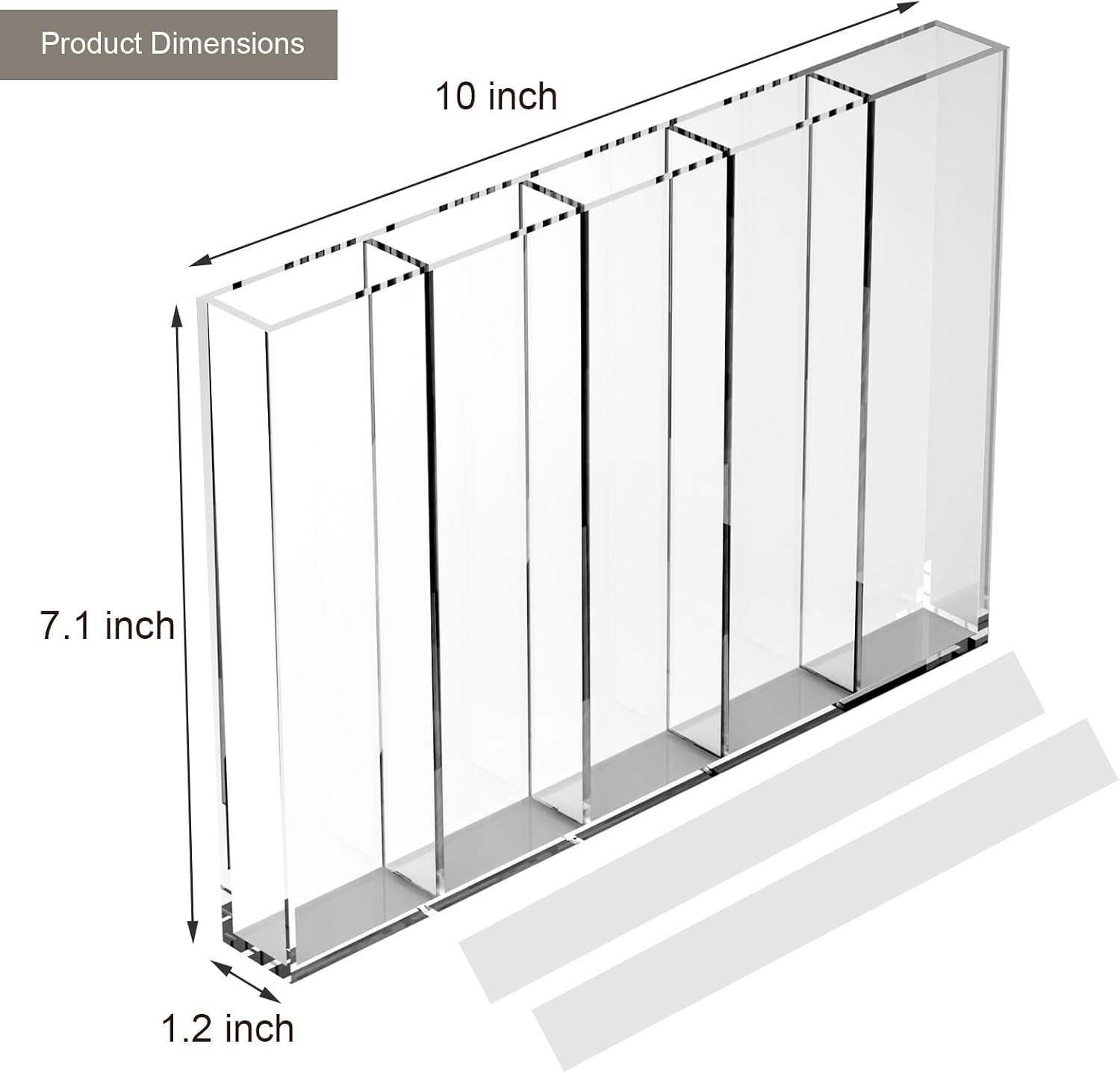 Clear Acrylic Straw Holder for Cabinet Door image 3