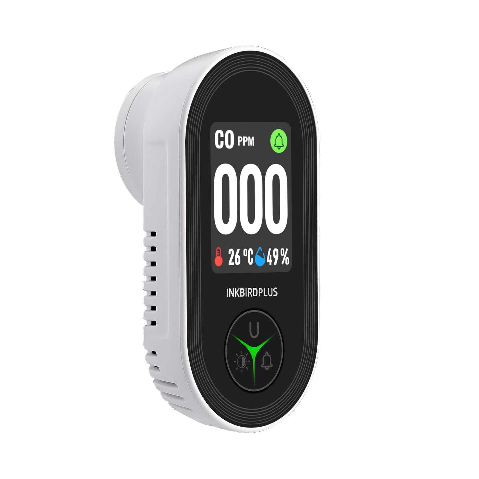 INKBIRDPLUS 3-in-1 Carbon Monoxide Detector Plug-in Air Quality Monitor with Temperature & Humidity Sensor, IPS HD Display, Loud Buzzer Alarm, CO Detector for Home, Office, School (UK Plug)-image-31