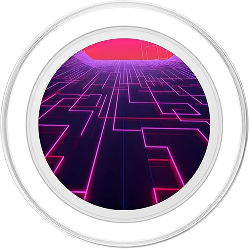 Miniatura 2 de Retrowave Vaporwave 80s Synthwave PopSockets MagSafe PopGrip for iPhone