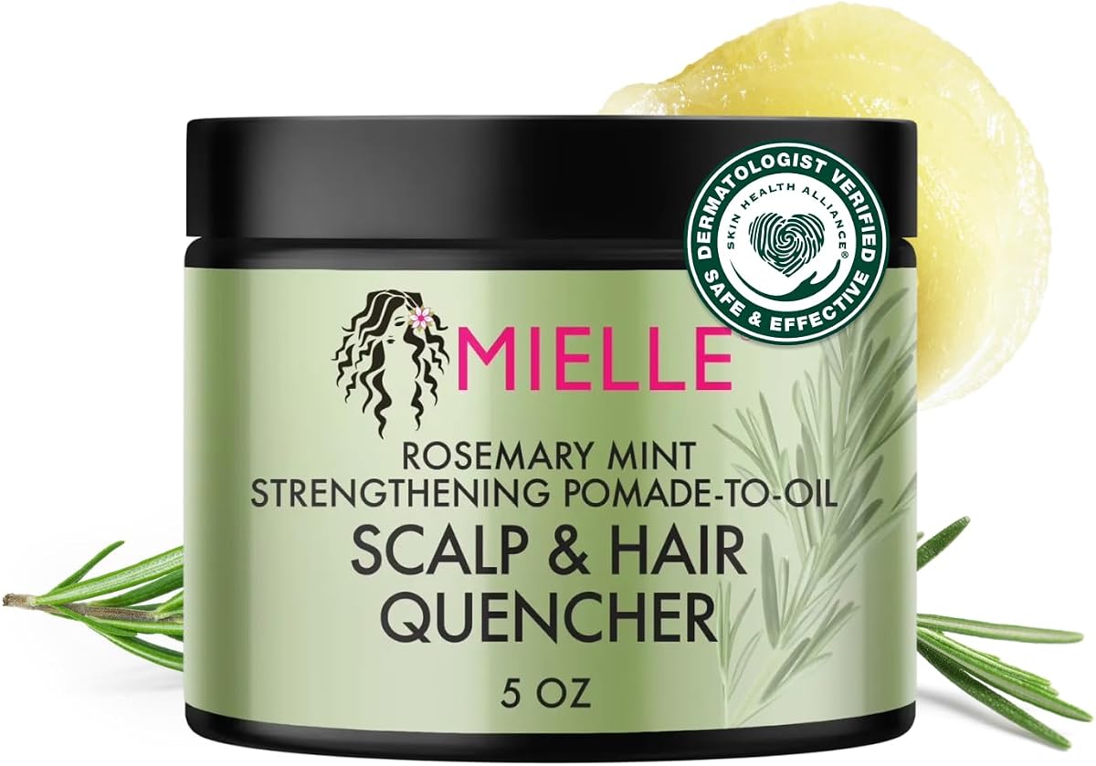 Rosemary & Mint Hair Pomade for Women & Men - Conditioning Natural Hair Moisturizer to Quench the Scalp, Lock in Wave Patterns, Add Shine & Help Protect Against Dryness (5 oz)