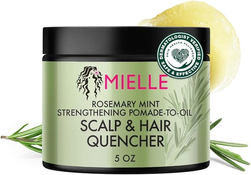 Rosemary & Mint Hair Pomade for Women & Men - Conditioning Natural Hair Moisturizer to Quench the Scalp, Lock in Wave Patterns, Add Shine & Help Protect Against Dryness (5 oz)