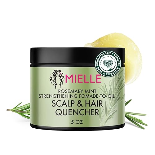 Mielle Organics - Pomada para cabello de romero y menta para mujeres y hombres - Hidratante natural acondicionador para nutrir el cuero cabelludo,
