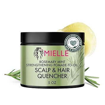 Mielle Organics Rosemary & Mint Hair Pomade for Women & Men - Conditioning Natural Hair Moisturizer to Quench the Scalp, Lock in Wave Patterns, Add Shine & Help Protect Against Dryness 5 oz