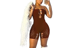 Women’s Ultra-Alluring See Through Romper: A Scintillating Mesh Bodysuit for Confident Divas
