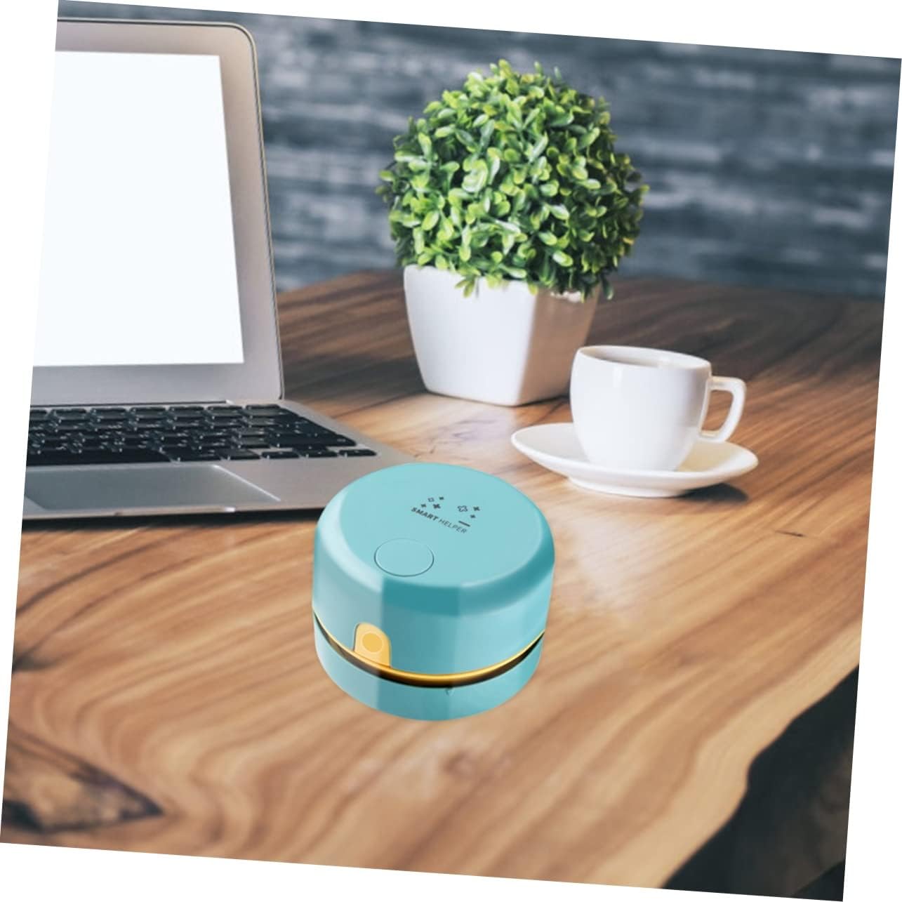 Mini Keyboard Vacuum Cleaner Portable Desk Dust Collector USB Rechargeable Table Cleaner for Office and Home Green