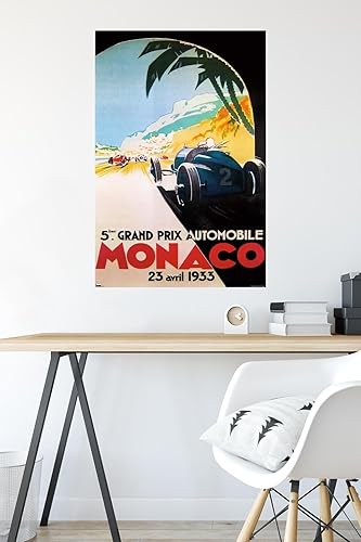 Miniatura 4 de Trends International Vintage Apple Collection - Póster de pared Grandprix Automobile Monaco 1933, 34 pulgadas de largo x 22.4 W, versión sin marco
