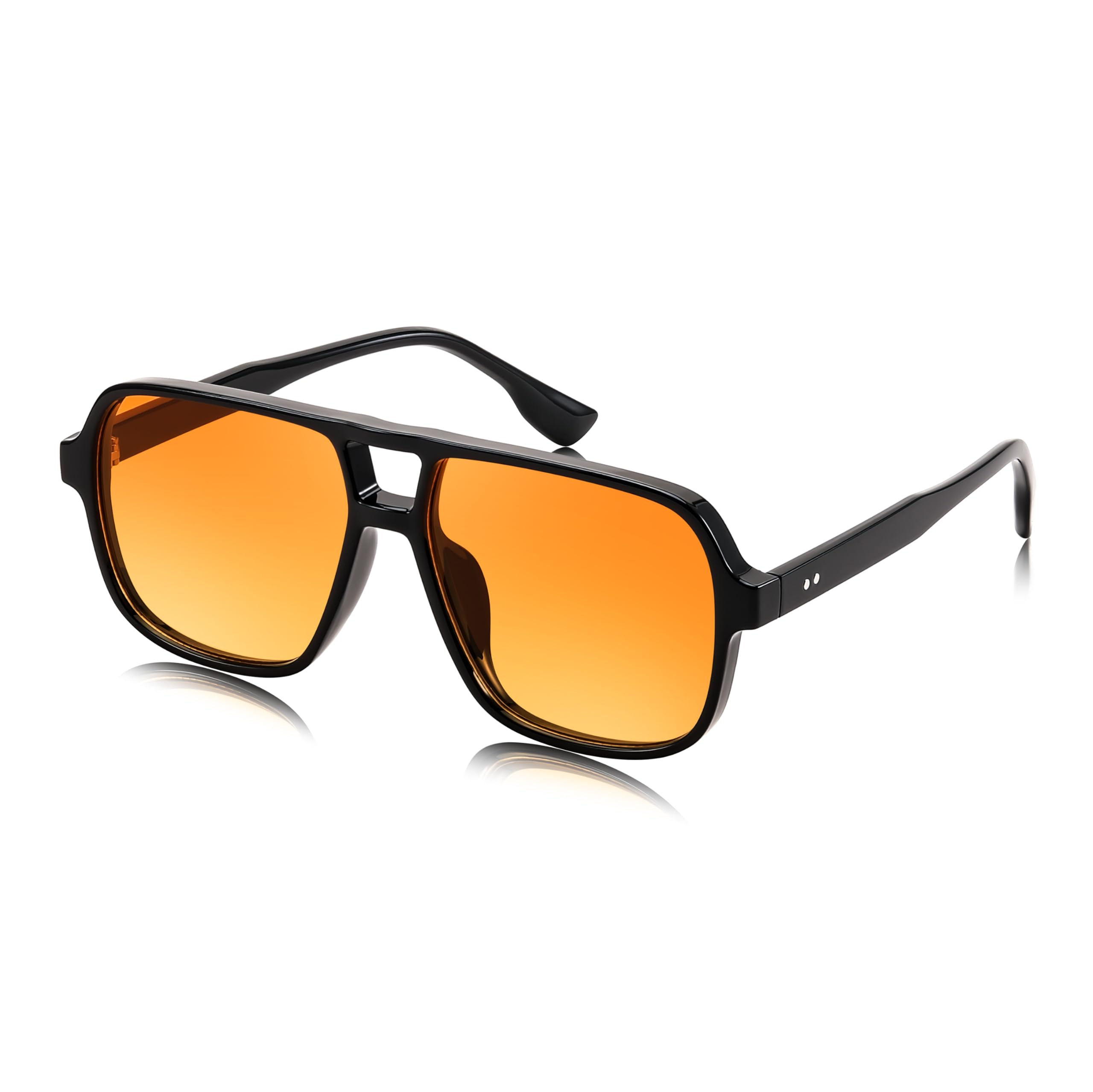 FEISEDY Retro Square Aviator Sunglasses