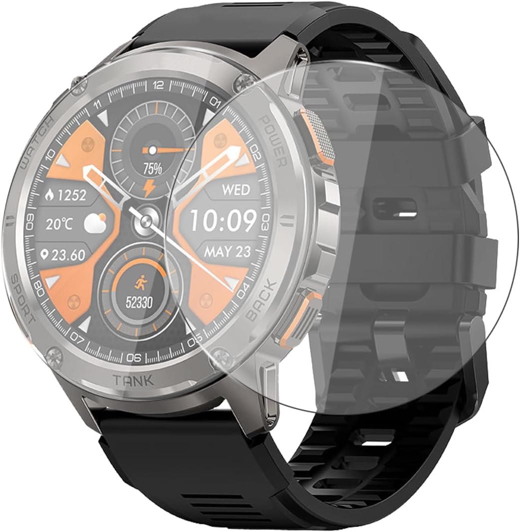 [3 Pack] Compatible for KOSPET Tank T3 Smart Watch Tempered Glass Screen Protector