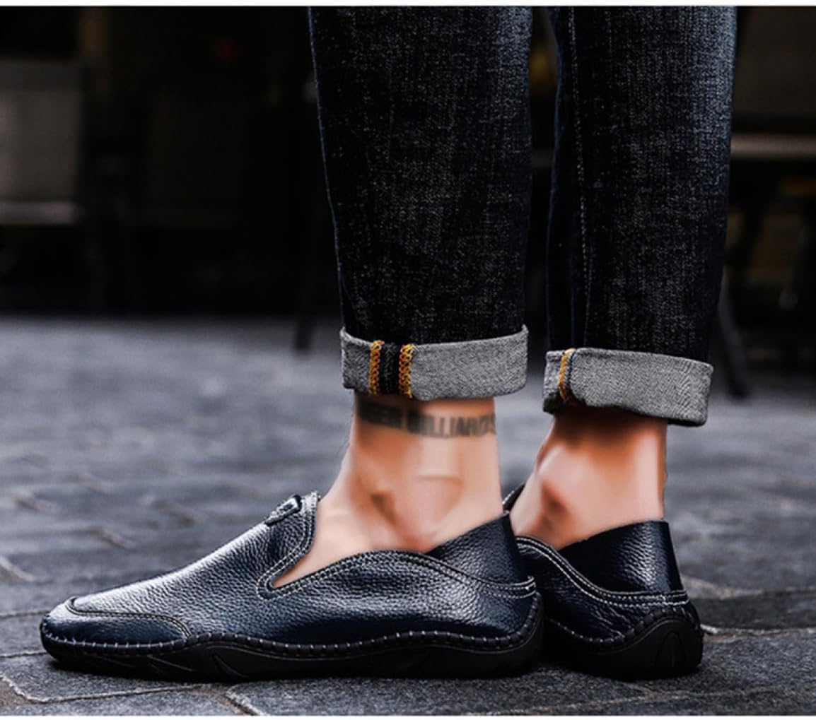 [ＡＰ・Ｒｏｏｍ] スニーカー メンズ スリッポン フラットシューズ 軽量 アウトドア ローファー 滑り止め 通気性 レジャー用 シンプル 大きいサイズ ラウンドトゥ 歩きやすい 紳士靴 通勤 学生靴 カジュアルシューズ 運転靴 ドライビングシューズ