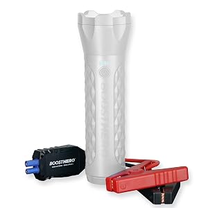 BoostHero Portable Car Battery Jump Starter 6 000mAh Power Bank LED Flashlight with Smart Jumper Cables for up