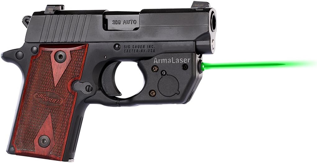 ArmaLaser TR8G Designed to fit SIG P238 P938 Super-Bright Green Laser Sight with GripTouch Activation