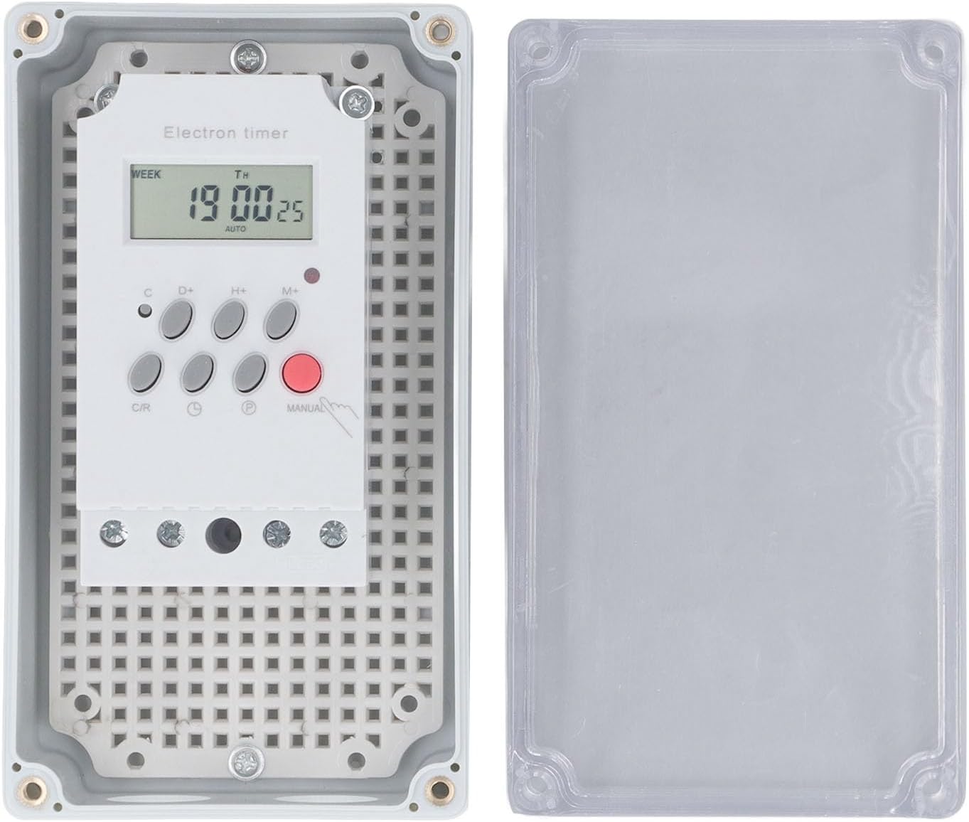 Swimming Pool Pump Timer Digital Timer Box Programmable Time Control Switch for Heater Spa Motor (DC 12V)
