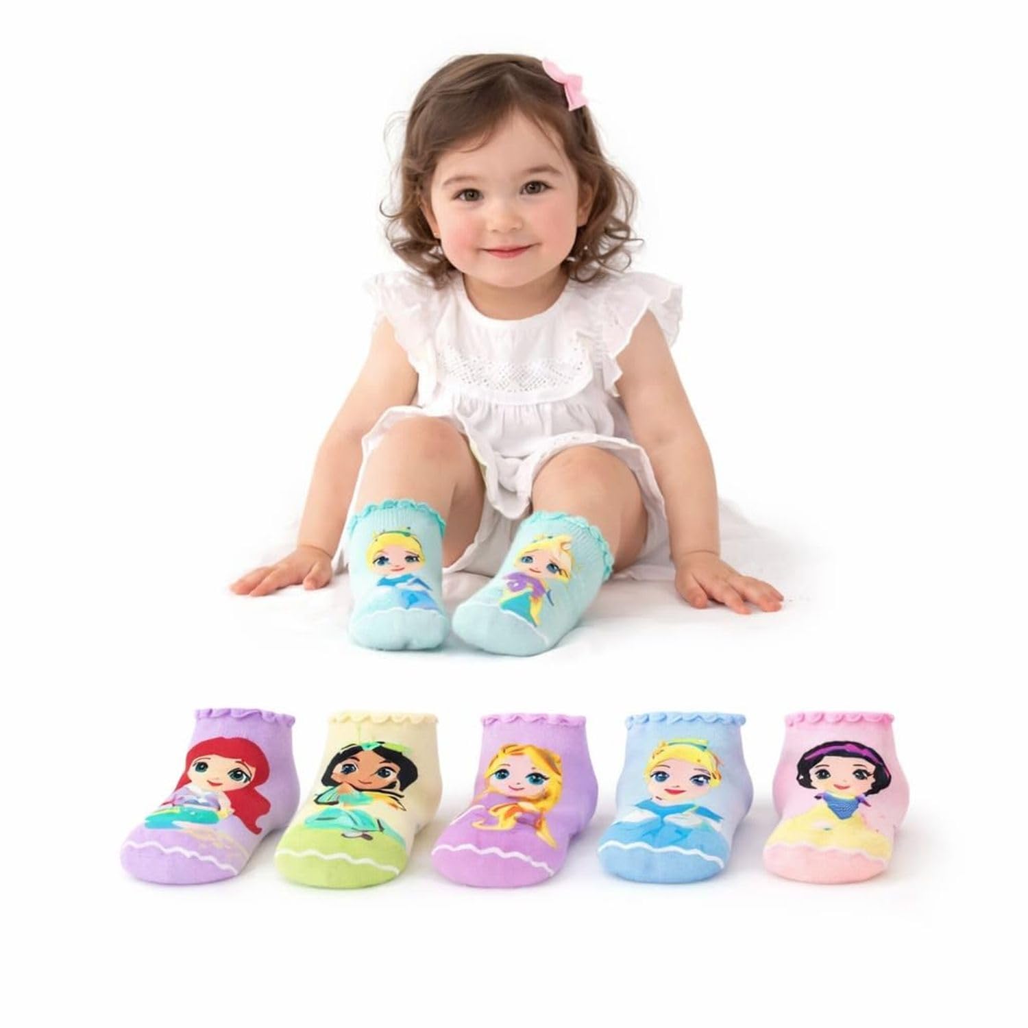 MADHAV Princess Socks for 2 3 4 Years Toddlers – 5-Pack Colorful Soft Cotton Socks Featuring Elsa | Comfortable & Cute Kid... - Review, Price and Buying Guide