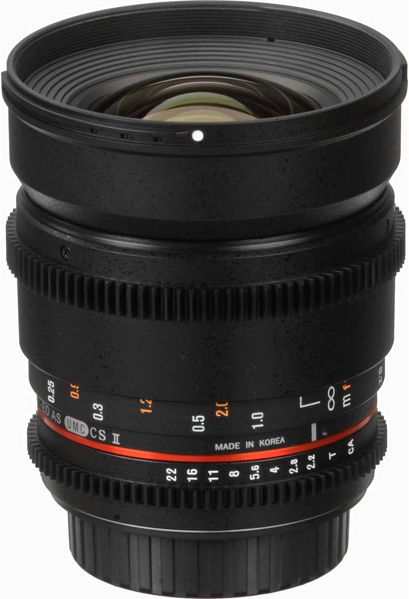 Rokinon DS16M-C 16mm T2.2 Cine Wide Angle Lens for Canon EF-S Digital SLR