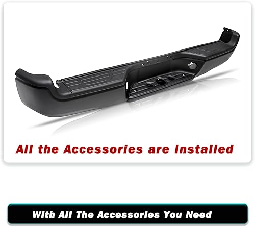 Vista 57 de Reemplazo del conjunto de parachoques trasero para Toyota Tacoma 1995 1996 1997 1998 1999 2000 2001 2002 2003 2004, parachoques de acero cromado