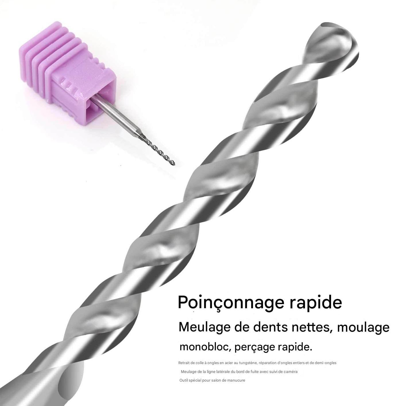Punte Da Trapano Per Unghie Punte Per Foratura Rapida | Accessorio Per Il Trapano Delle Unghie In Acciaio Al Tungsteno Per Casa Salone Professionale Donne Principianti Fai Da Te