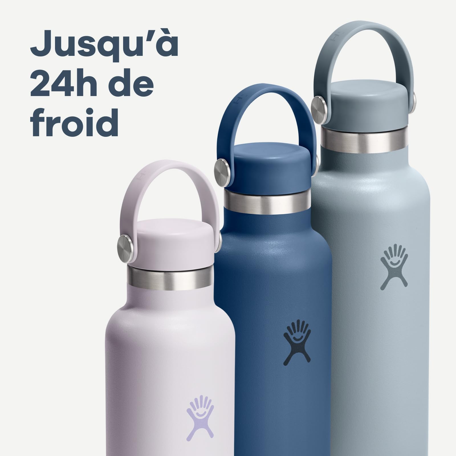 Hydro Flask – Standard Flex Cap 621 ml (21 oz) Bottle | Acier inoxydable, anti-fuite, compatible avec porte-gobelets – froid 24 heures, chaud 12 heures. Vert sirène