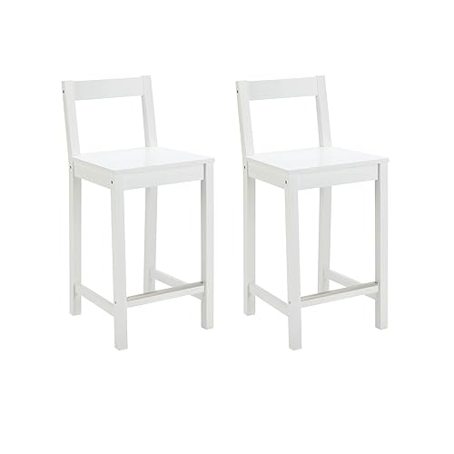 Amazon Basics Wooden Counter Height Bar Stool with Backrest for