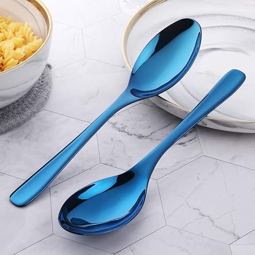 Miniatura 3 de Bisda Juego de 2 cucharas para servir bufé, acero inoxidable de 10 pulgadas, juego de 2, utensilios grandes para ensalada, aptos para lavavajillas