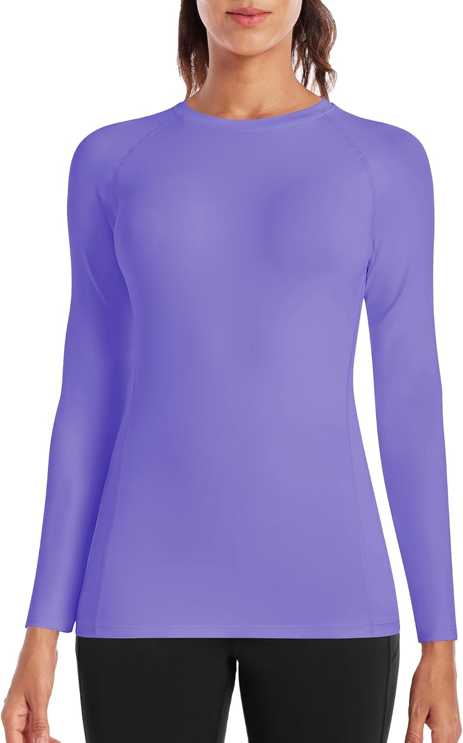 Runhit Women's Long Sleeve Compression Shirt Workout Tops Athletic Base Layer Gym Yoga Running Sports Gear Quick Dry UPF 50+