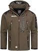 Geographical Norway TECHNO - Mens Waterproof Softshell Jacket Zippered - Outdoor Hooded Coat - Mens Winter Tactical Windproof - Ideal Outdoor Activities - Lightweight, Breathable, Thermal